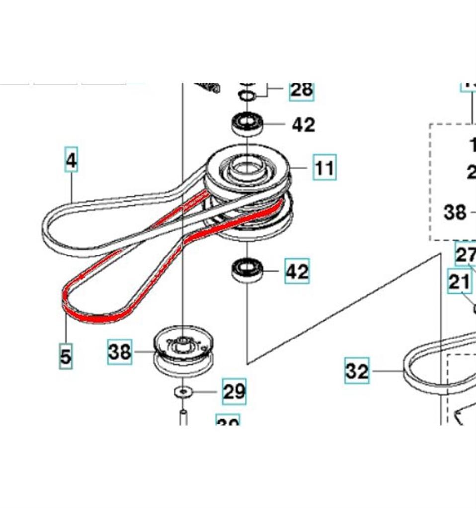 Drivrem Husqvarna R112C, Jonsered FR2312MA, 5895622-01