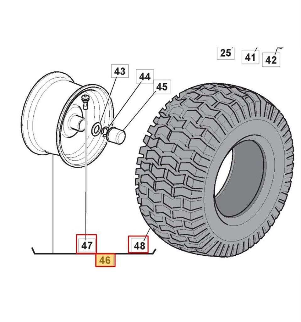 Bakhjul 20" komplett 382680077/0