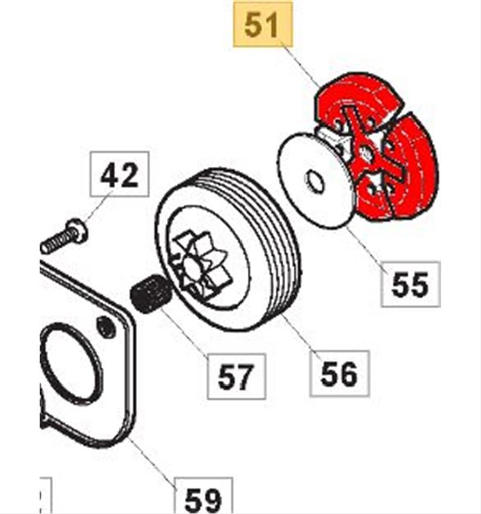 Koppling SP372, SP375, SP405 m.fl 118550603/0