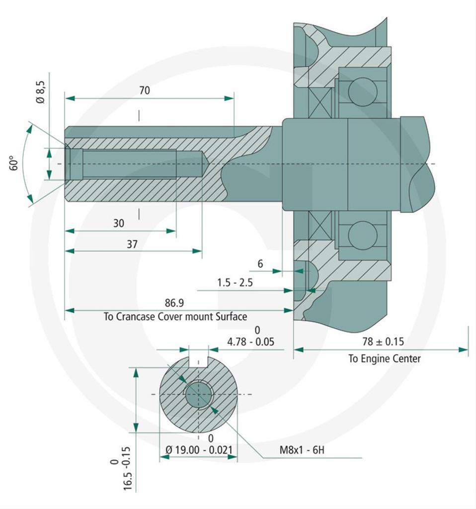 Motor snöslunga Loncin OHV, 252cc, Elstart, 19,05mm, G250FDS
