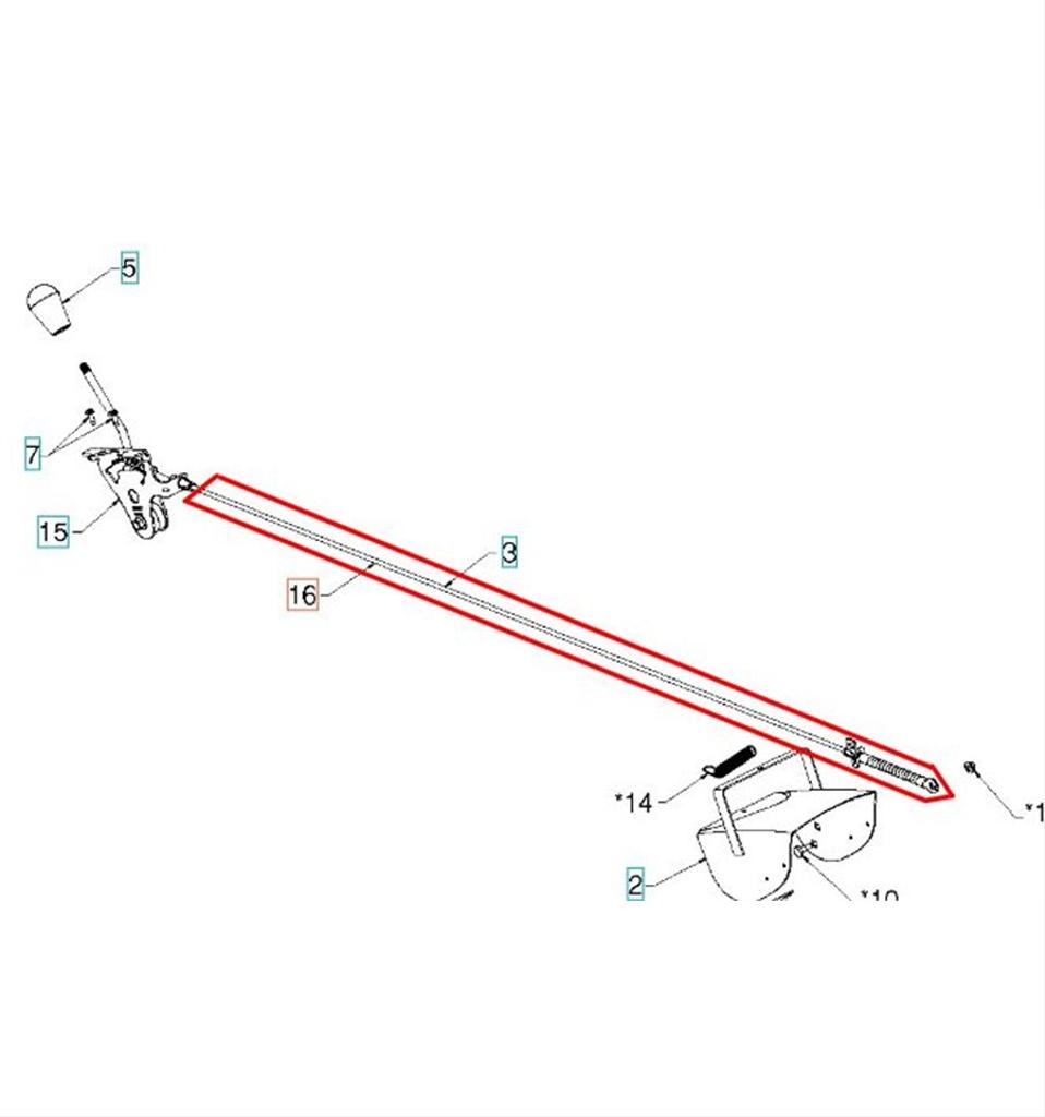 Vajer utkaströr ST261E, ST268EP, ST276EP, ST300P, 5870309-01