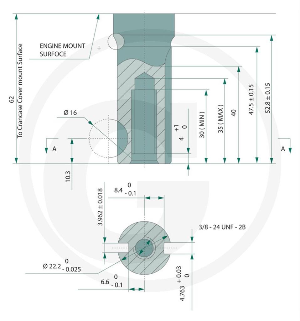 Motor gräsklippare Loncin 3,5hk, 22,2mm, LC1P65FE