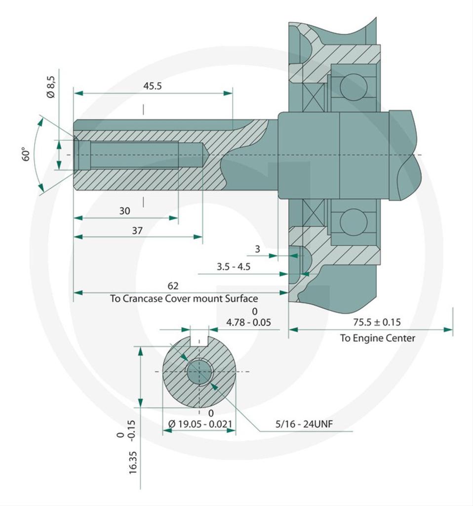 Motor Loncin horisontell  6hk, OHV, 212cc, LC170F