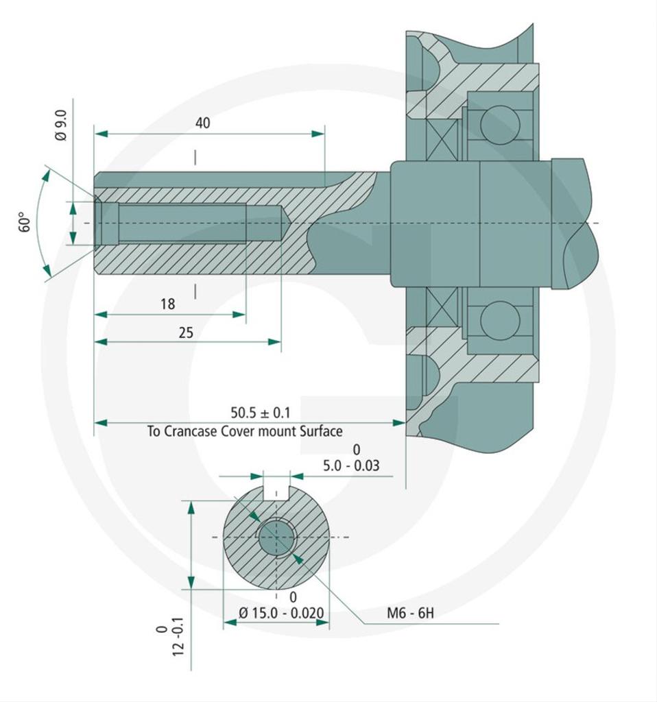 Motor 2,3hk, Loncin, horisontell, 80cc, 15mm, LC148F-2