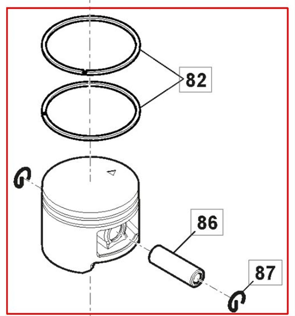 Kolvsats CS750, SP466, 118804254/0