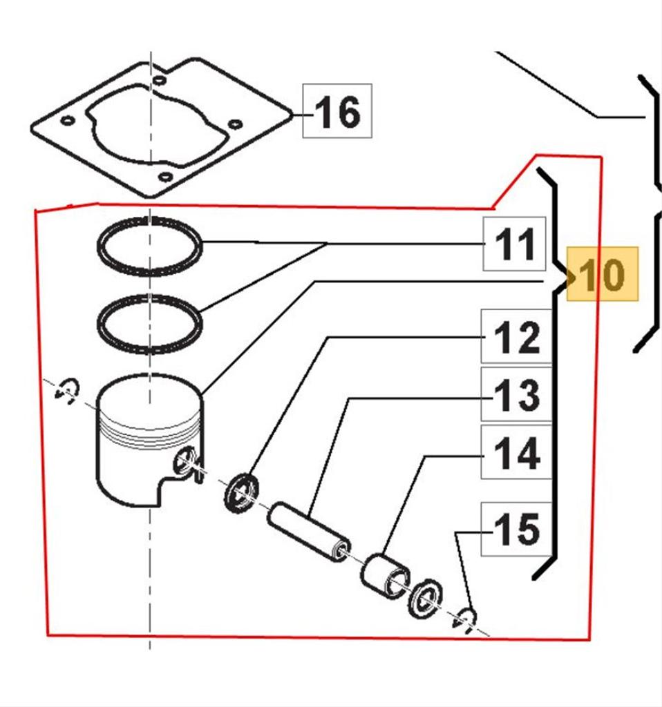 Kolvsats SBP375, BL980R, 118804506/0