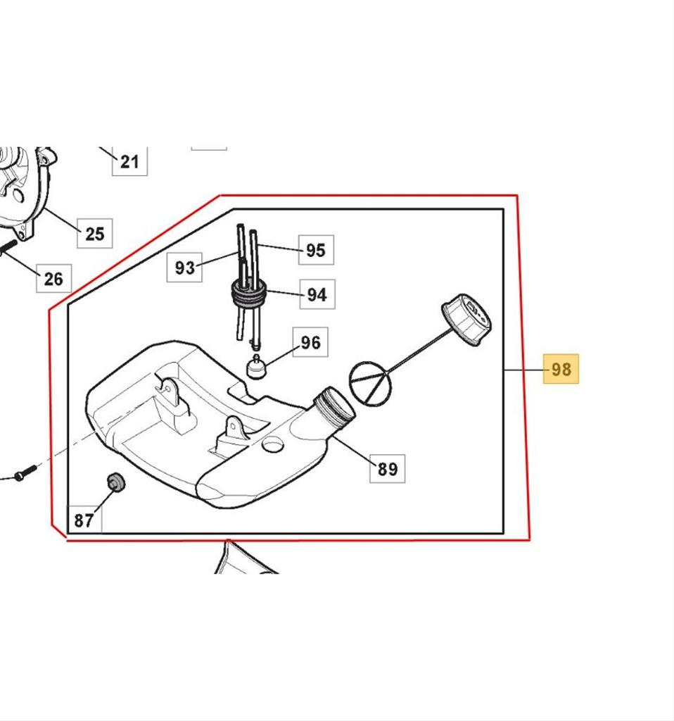 Bränsletank komplett SB28JD, ST28J, 118801244/1