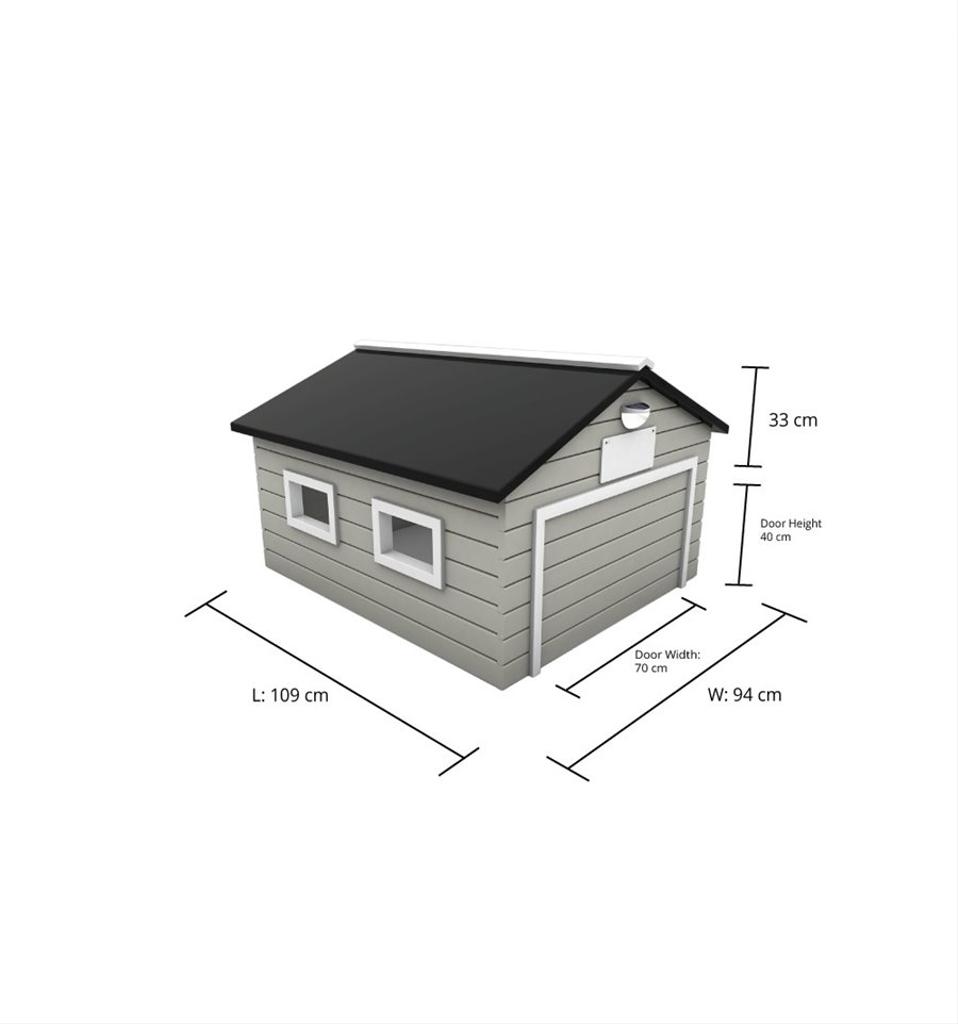 Hus till robotgräsklippare Home Plus grå