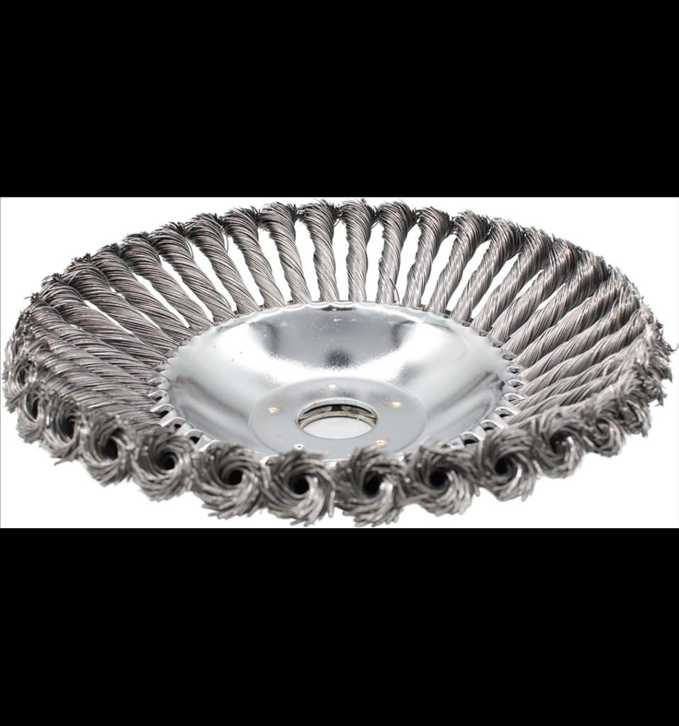 Ogräsborste 203x25,4mm till röjsåg, inkl. 20mm adapter