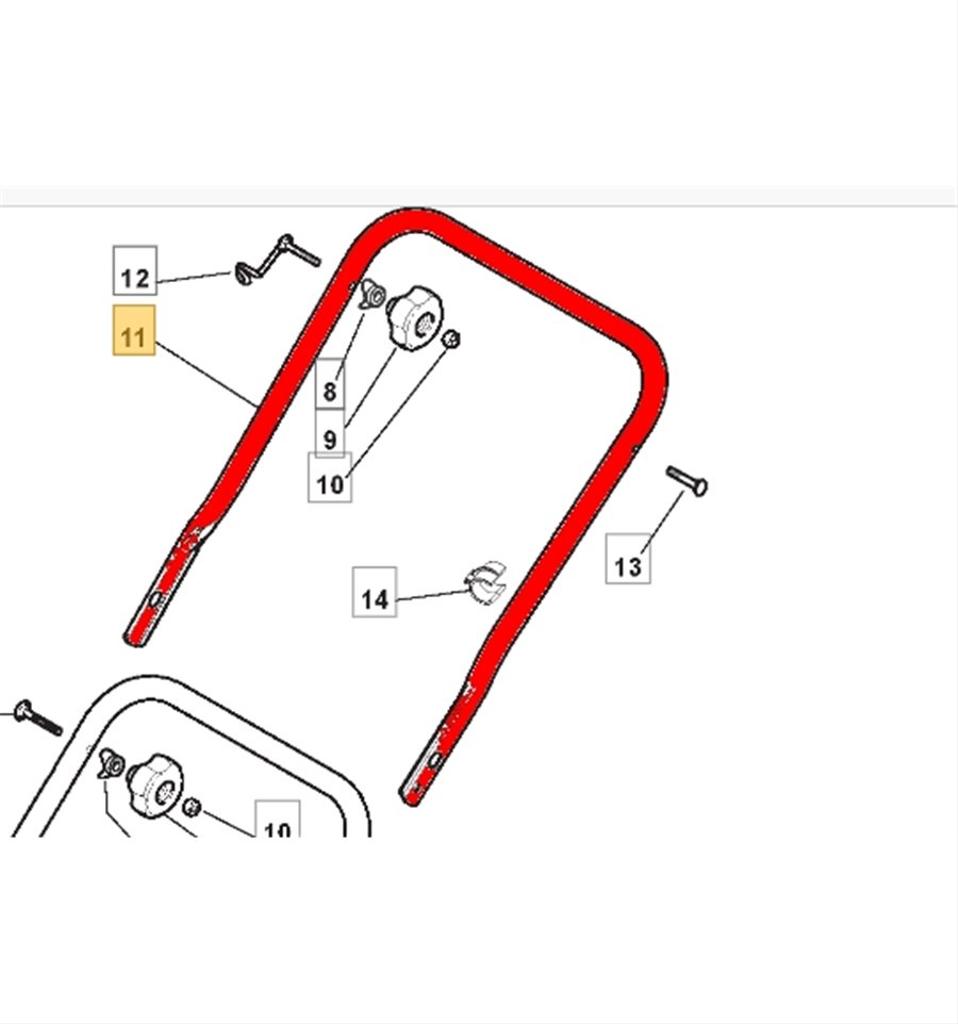 Handtag mittendel Multiclip 50 m.fl 381006668/0
