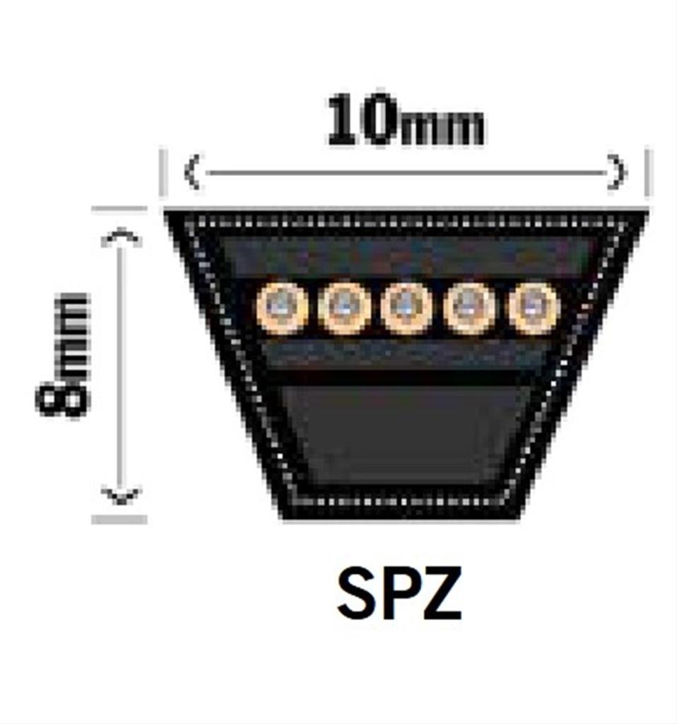 Smalkilrem SPZ2037 - 10x8x2037mm (Ld)