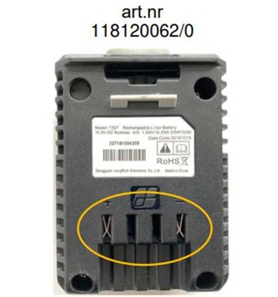 Batteri Combi 48SQ, Combi 53SEQ, Multiclip 50SX, 118552462/1