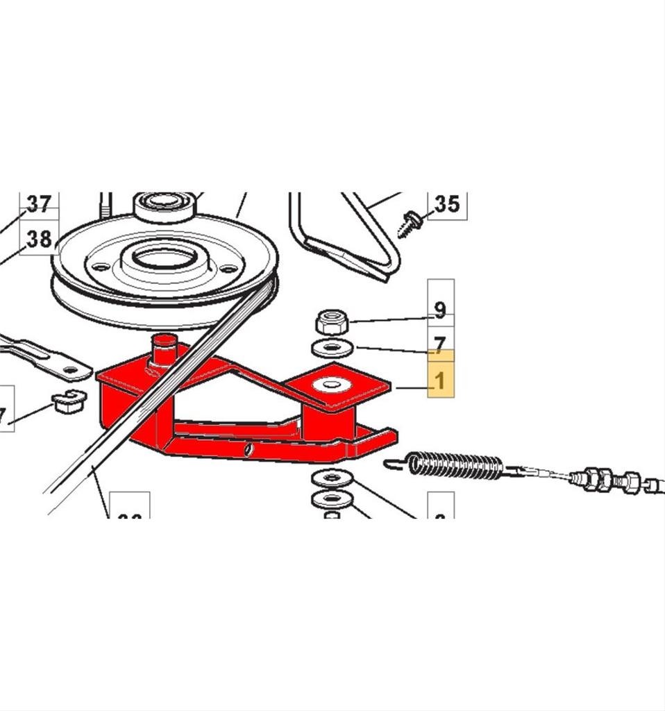 Fäste till spännrulle 382318141/2