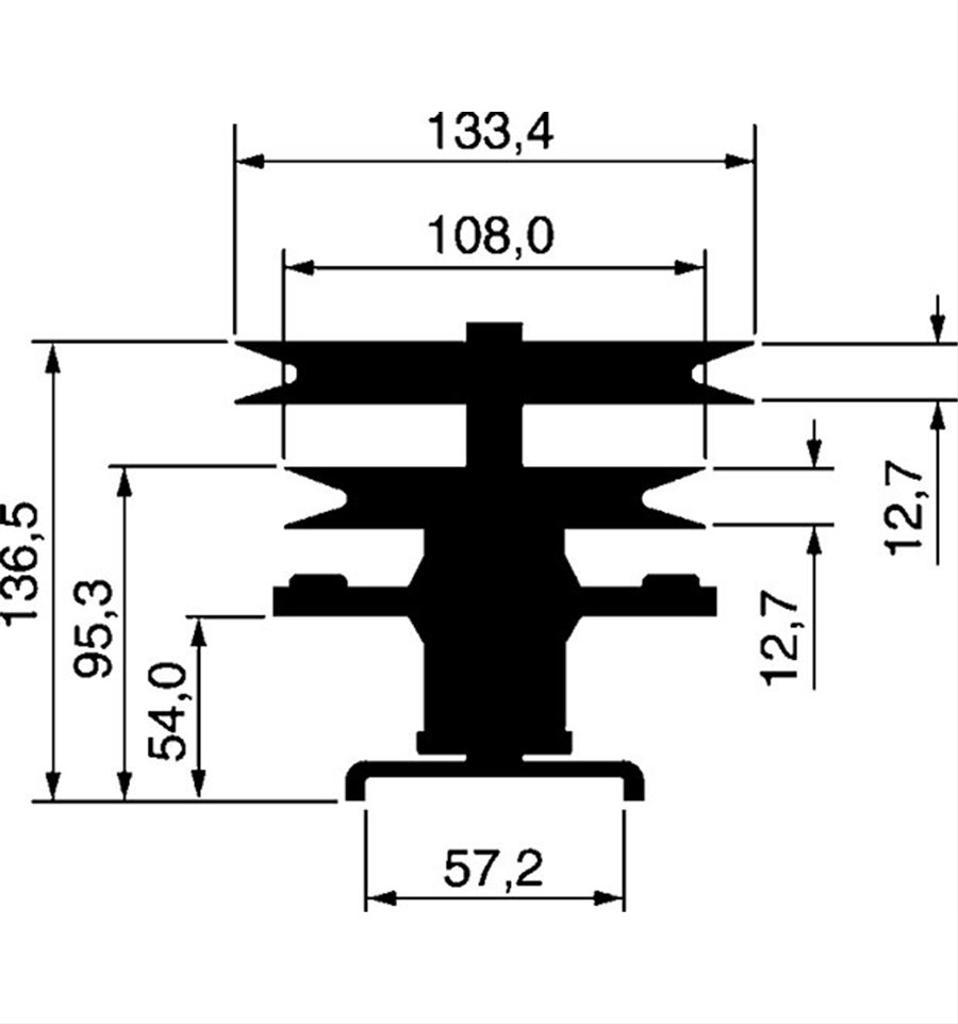 Knivspindel Husqvarna, Jonsered, 5321216-57, 5321216-17