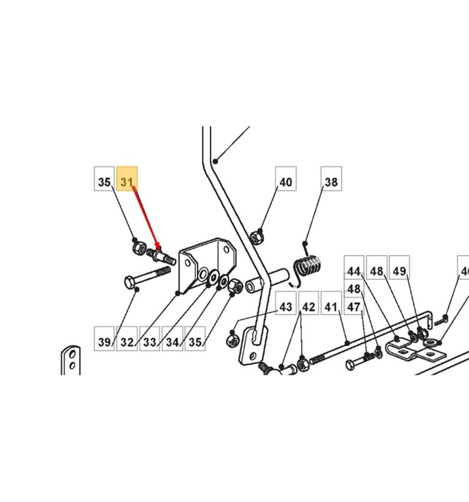 Stift, bult 125510035/0