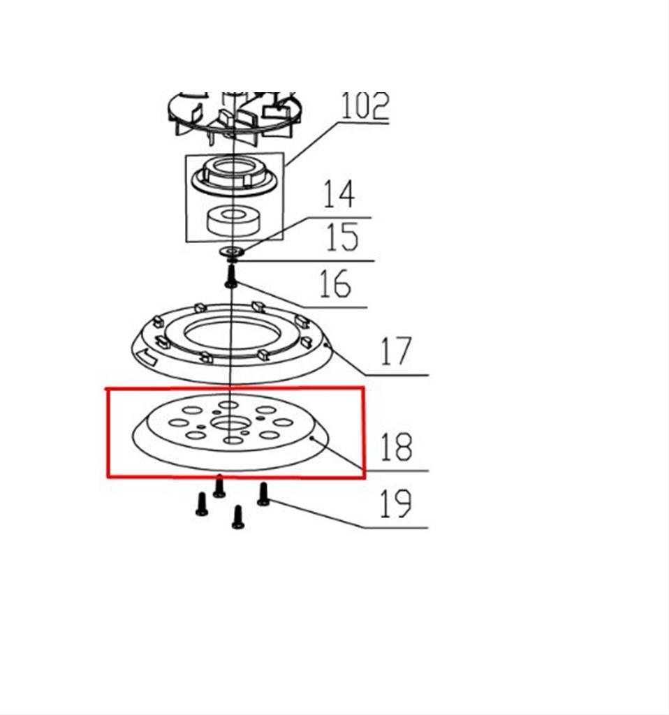 Fästplatta till slippapper ROS300A, ROS310-SA20, 5131030643
