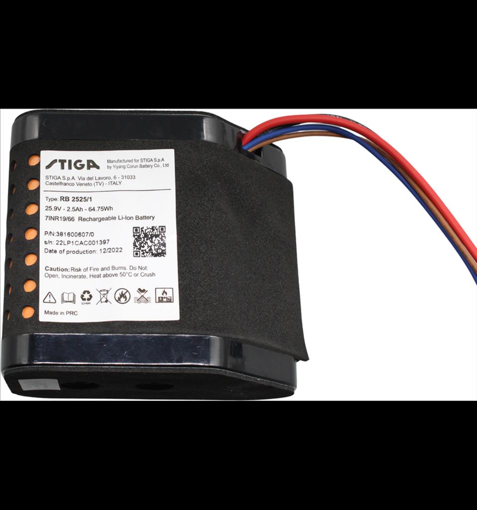 Batteri 25V, 2,5aH, G600, Stig, 381600607/0