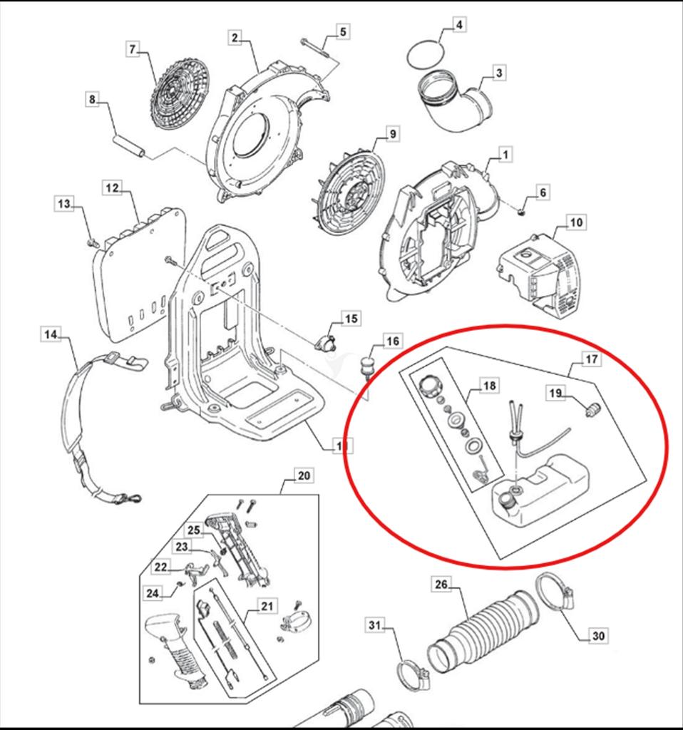 Bränsletank komplett SBL620B, 183733002/0