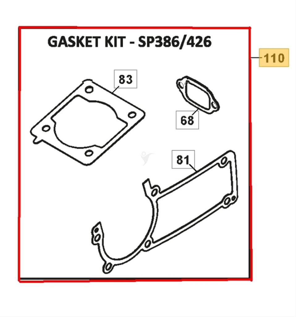 Packningssats SP386, SP426, 118804340/0