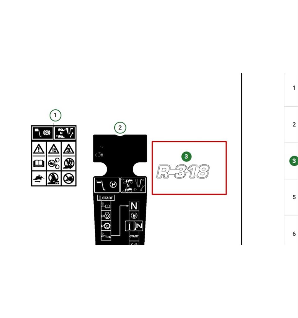 Husqvarna Dekal motorhuv R318, 5783645-05