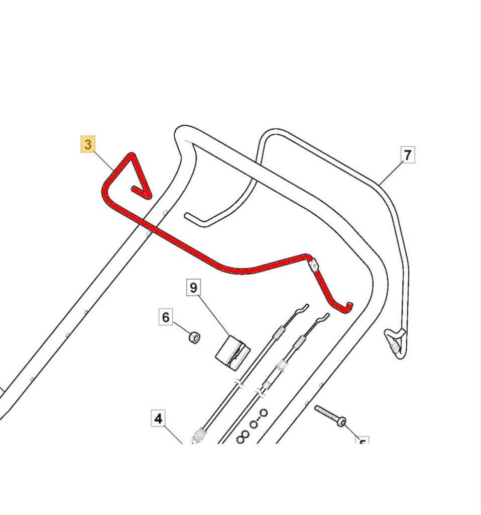 Stiga Reglagebygel Collector 46S, 48, 53, Combi 48 S, 181003363/1