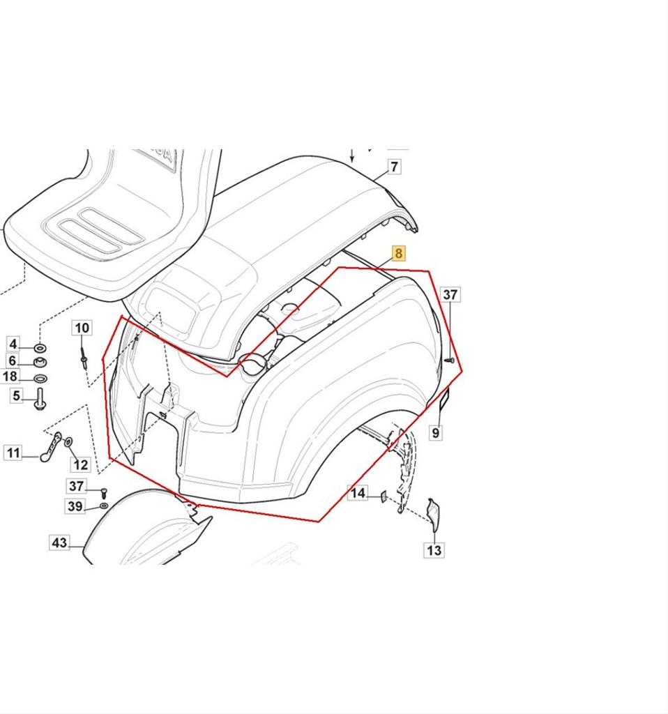 Motorhuv gul, 337076805/0