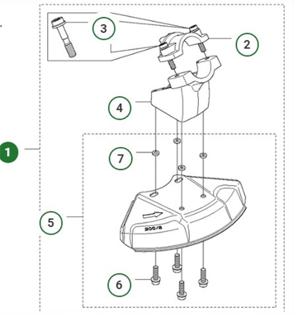 Klingskydd 200mm inkl. fäste 5013204-02