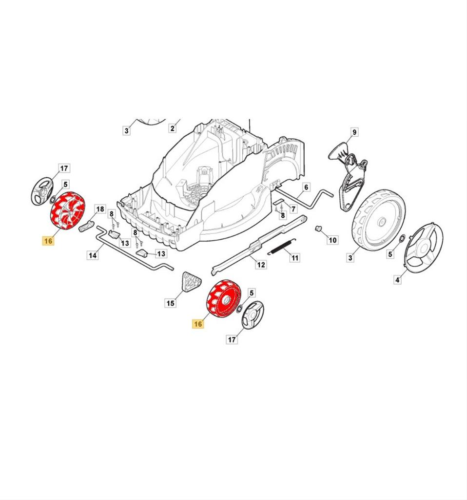 Framhjul Combi 336e, 36AE, 322686106/0