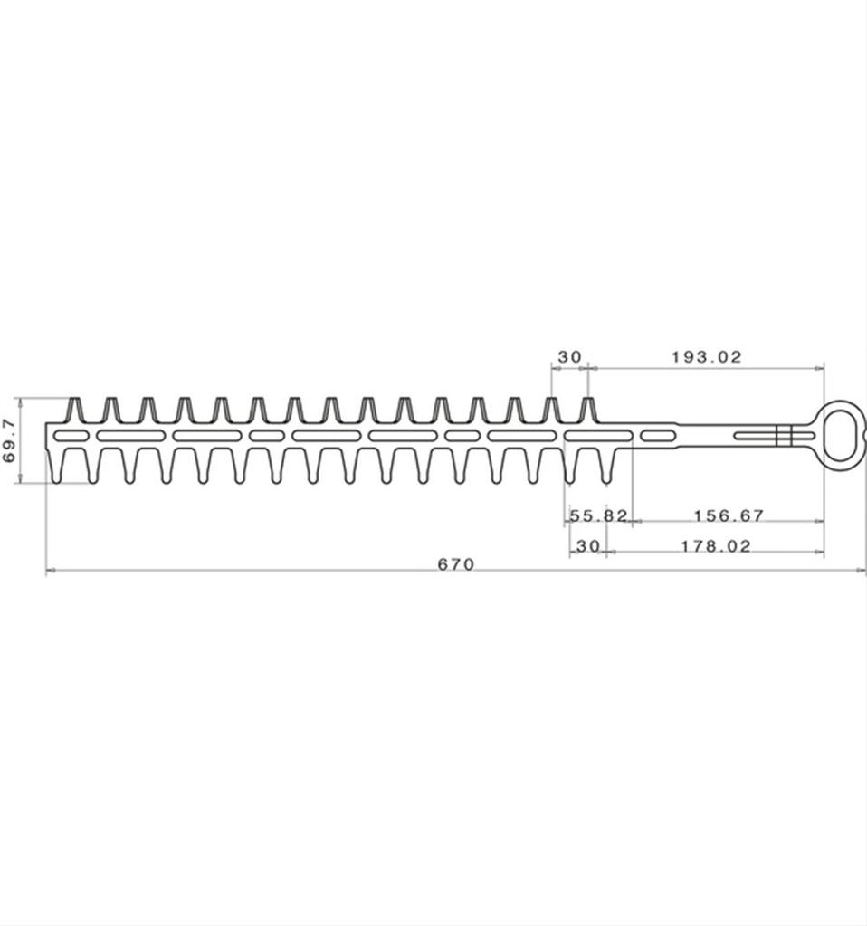 Kniv 670mm Stihl HS45, 4228 710 6050