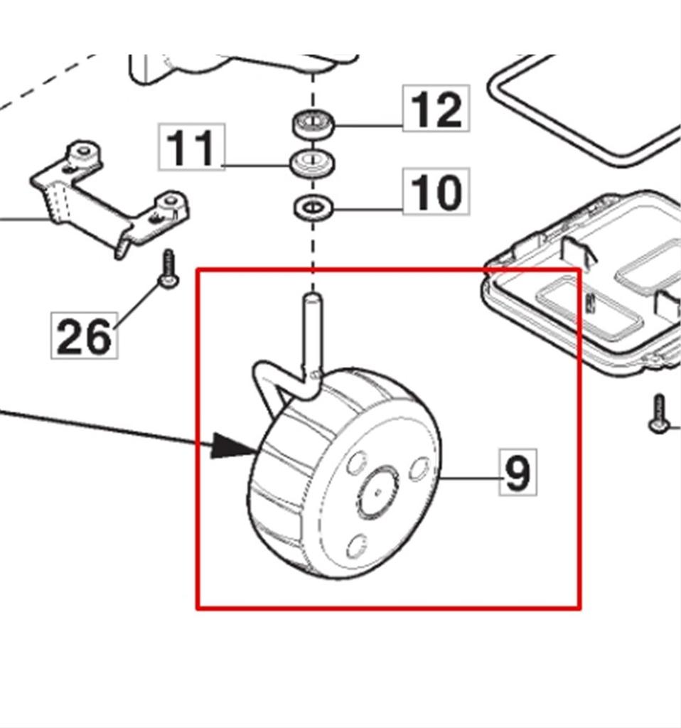 Framhjul A1500, A3000, A5000, Stig 1200, 300, 600, 381007825/2