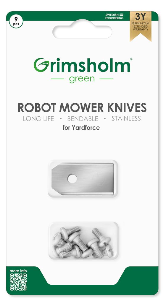Knivar till Yardforce robotgräsklippare 9-P inkl. skruvar