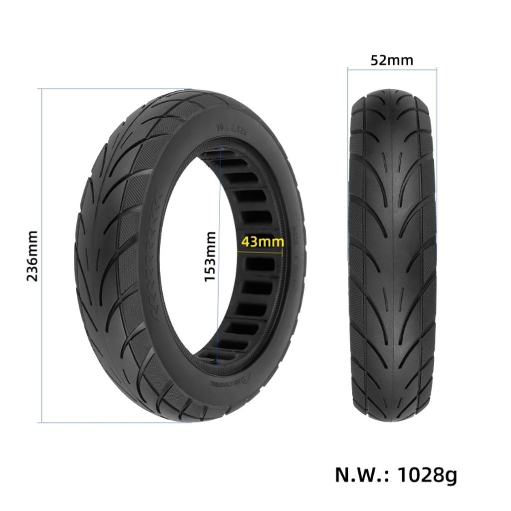 Däck 10x2,125" Ninebot Segway F20,F25,F30,F40