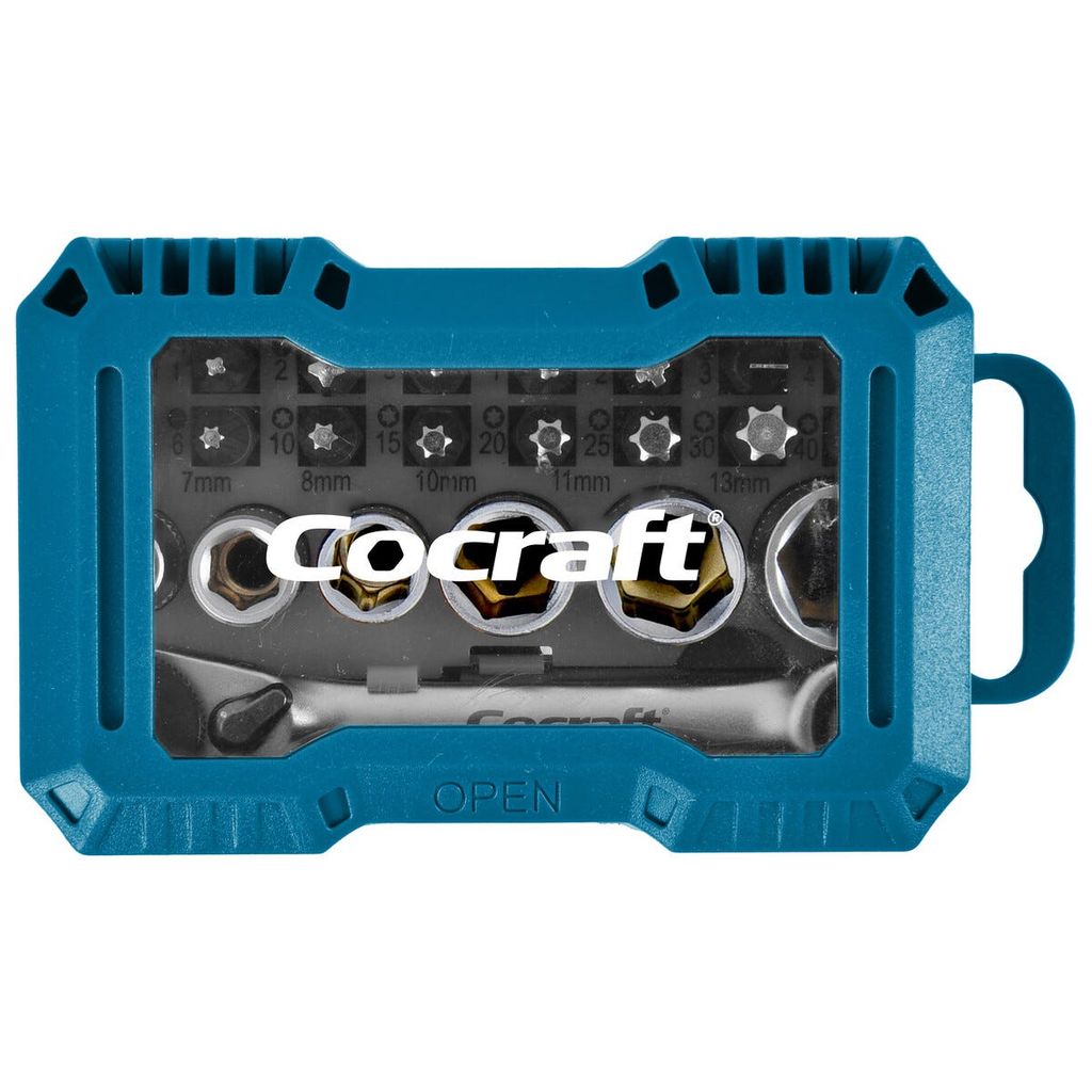Cocraft Bits & hylsnyckelsats 24 delar