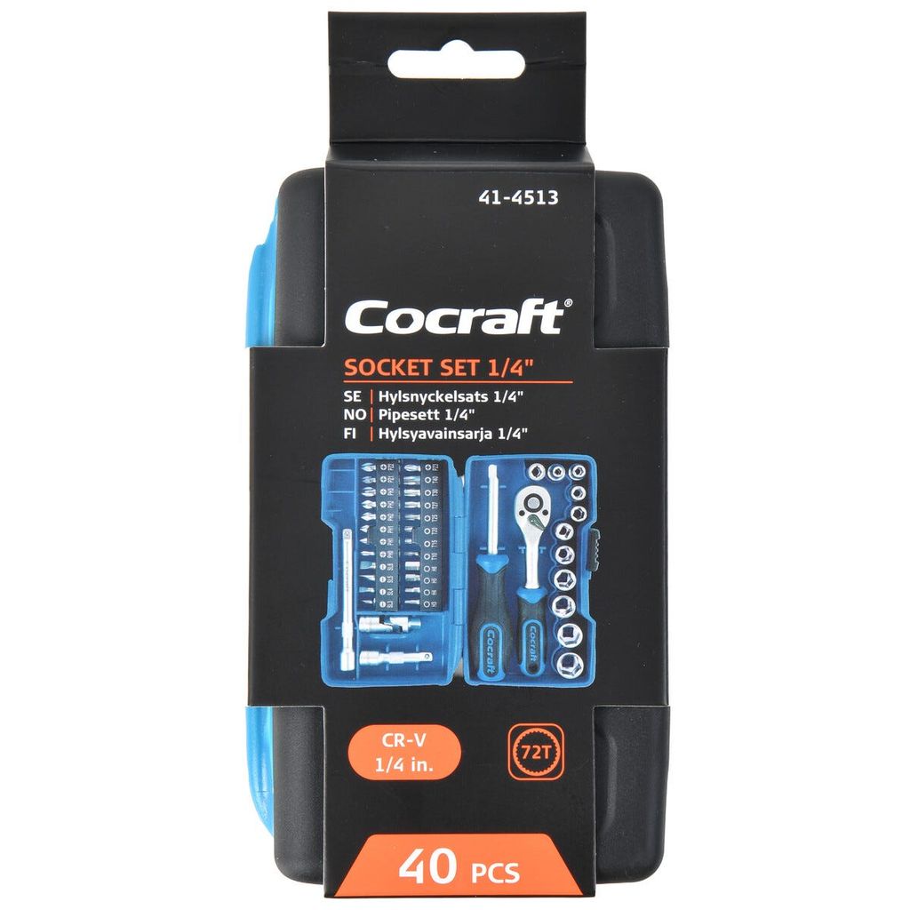 Cocraft Hylsnyckelsats 1/4 40 delar