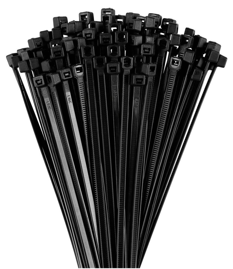 Buntband svarta 140 × 3,6 mm, 100-P