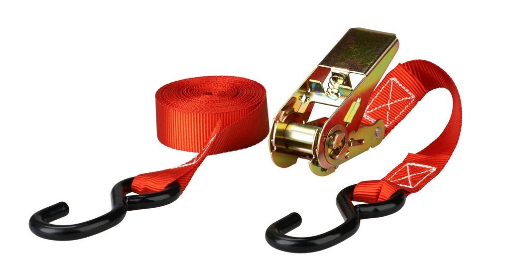 Lastspännare med krokar i polyester 5 m x 25 mm, 2-P