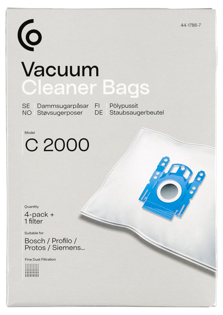 Dammsugarpåsar C2000 till Bosch, Siemens, Kärcher 4-P