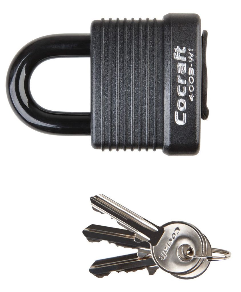 Hänglås Cocraft 400B-W1, 400B-WL1, väderskyddat 48 mm