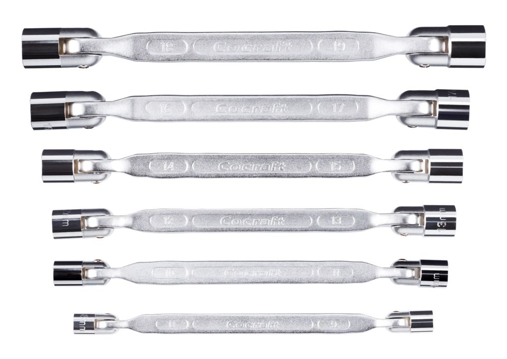 Ledhylsnycklar Cocraft 6 delar, 8–19 mm