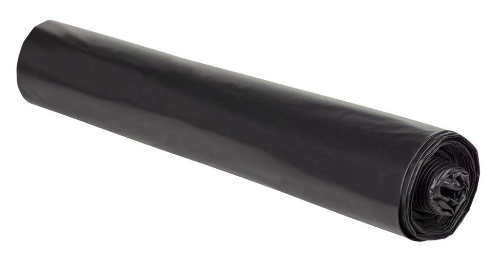 Sopsäckar 125 l, 10-P, svarta, 40 µm