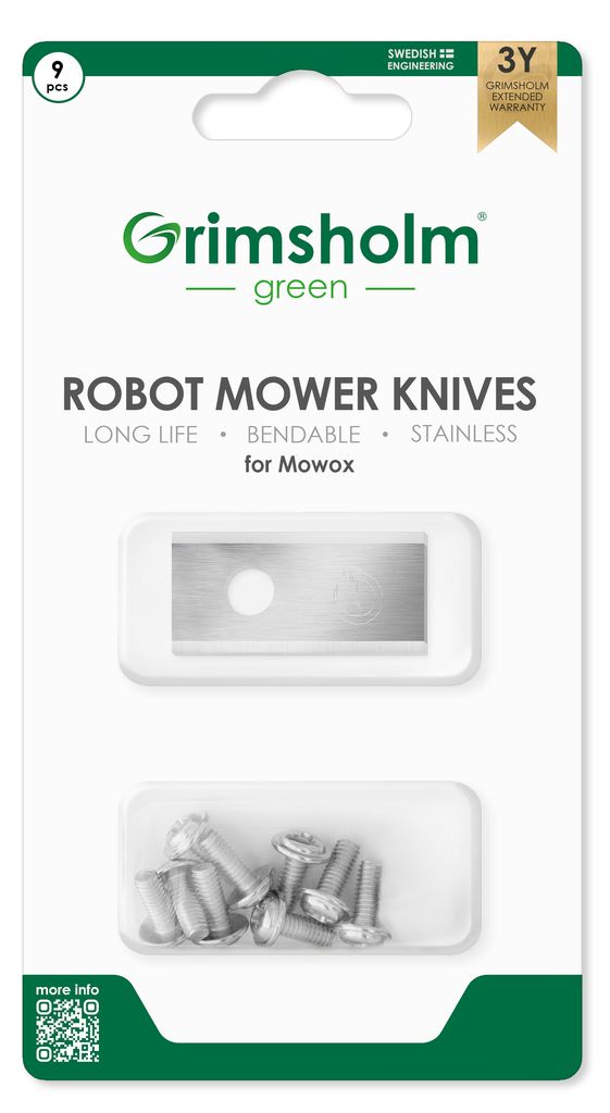 Knivar till Mowox robotgräsklippare, 9-P, 36 x 18 x 0,9 mm