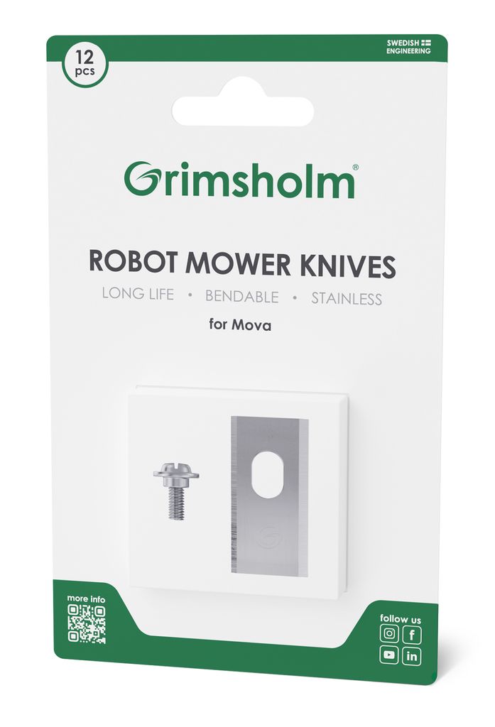 Knivar till MOVA robotgräsklippare, 12-P inkl. skruvar
