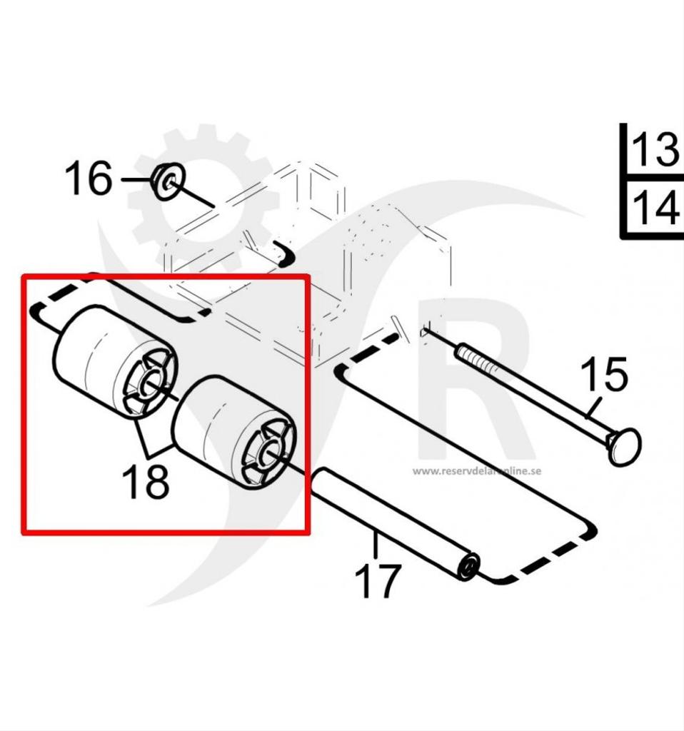2-P Stödrulle 85, 95, 105 Combi, 1134-9126-01