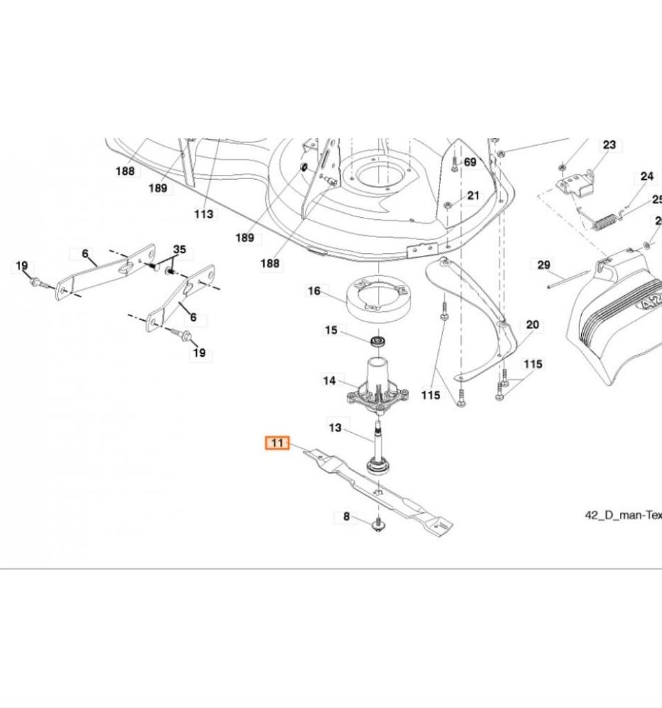 Kniv LTH152, LTH171, YTH150, LT2217 m.fl. 5321389-71
