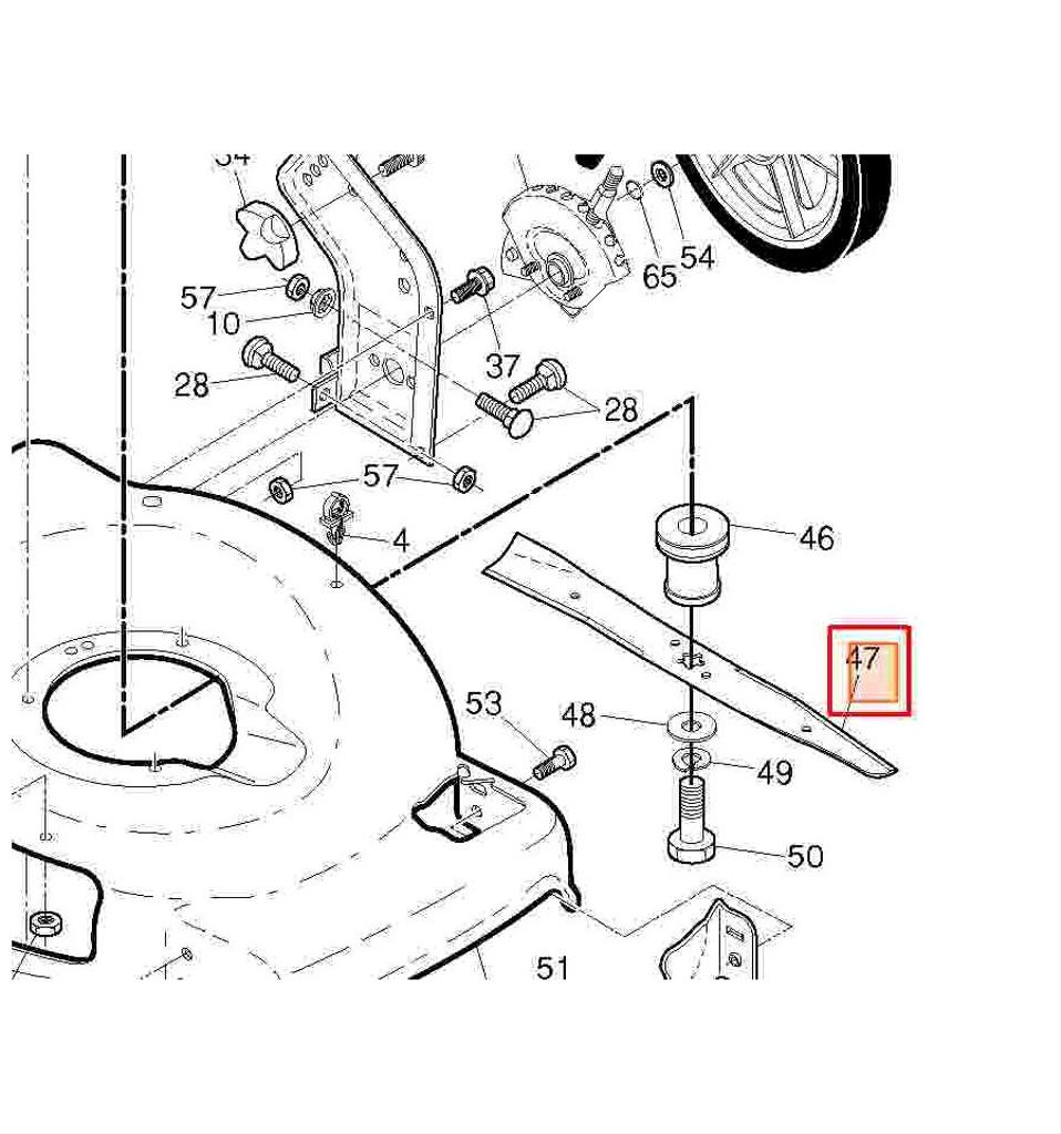Kniv McCulloch M56-140WF, M22-190F, Husqvarna LB155 m.fl. 5802440-02