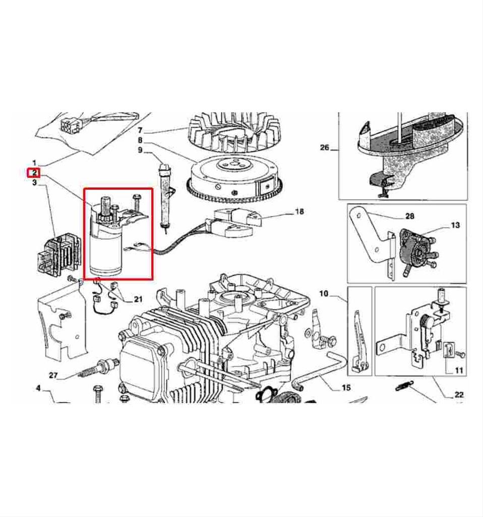 Startmotor Primo, Tornado, GGP WM14, WM12, WM13 m.fl. 118550214/0