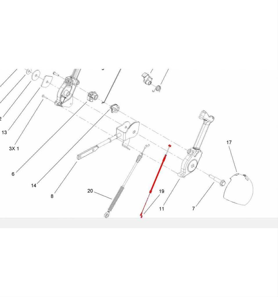 Vajer utkast Power Max 826, 726, 828, 105-9989