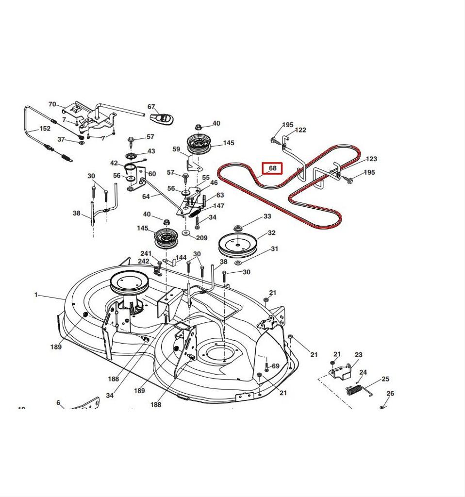 Husqvarna Drivrem  LTH151, LT154, Jonsered LT2213, LT2217, 5324083-81