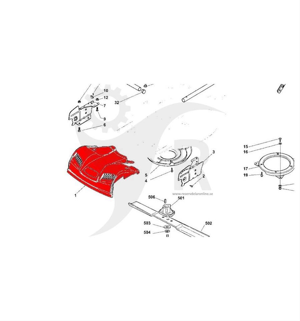 Frontkåpa Multiclip 50 GUL 322226097/1