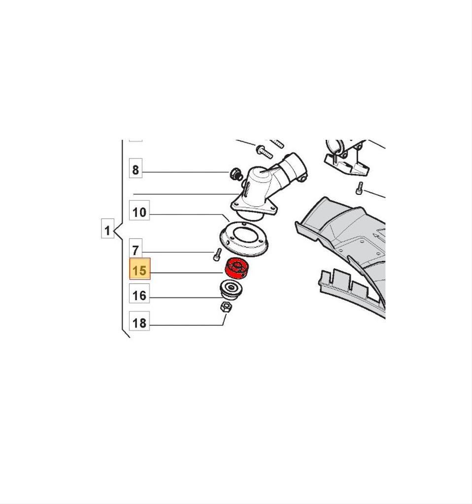 Ringmutter övre SB33, SB28, SB44, 123250002/0